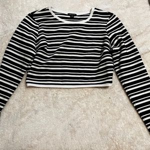 Stripes long sleeve cutoff